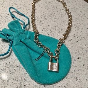Tiffany & Co. Lock and Chain Silver Necklace